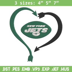 New York Jets heart embroidery design, New York Jets embroidery, NFL embroidery, sport embroidery, embroidery design. (2