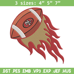 San Francisco 49ers Ball embroidery design, 49ers embroidery, NFL embroidery, logo sport embroidery, embroidery design