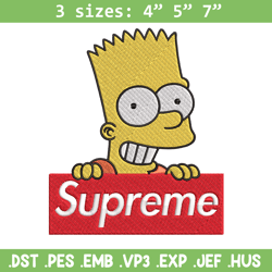 Simpson Supreme Embroidery design, Simpson Embroidery, cartoon design, Embroidery File, logo shirt, Instant download.