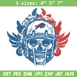 Skull Helmet Buffalo Bills embroidery design, Bills embroidery, NFL embroidery, logo sport embroidery, embroidery design