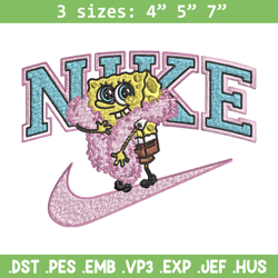 Spongebob pink nike Embroidery Design, Nike Embroidery, Brand Embroidery, Embroidery File, Logo shirt, Digital download