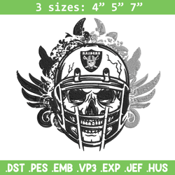 Las Vegas Raiders Skull Helmet embroidery design, Las Vegas Raiders embroidery, NFL embroidery, logo sport embroidery. (