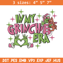 Grinch era embroidery design,Grinch embroidery, Chrismas design, Embroidery shirt, Embroidery file, Digital download