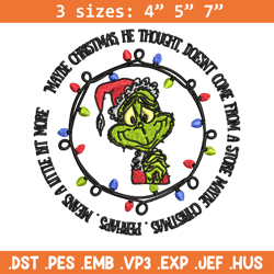 Grinch santa logo Embroidery design, Grinch merry christmas Embroidery, Grinch design, Embroidery File, Instant download