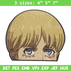 Armin Peeker Embroidery Design, Aot Embroidery, Embroidery File, Anime Embroidery, Anime shirt, Digital download.