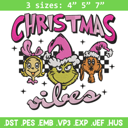 Chrismas vibes Embroidery Design, Grinch Embroidery, Embroidery File, Chrismas Embroidery, Anime shirt, Digital download