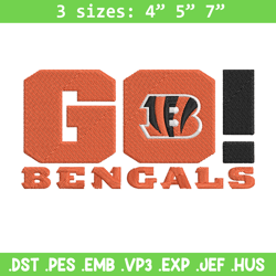 Cincinnati Bengals Go embroidery design, Bengals embroidery, NFL embroidery, logo sport embroidery, embroidery design.