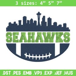 Seattle Seahawks City embroidery design, Seahawks embroidery, NFL embroidery, logo sport embroidery, embroidery design.