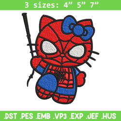Spiderman Hellokitty Embroidery design, Hellokitty Embroidery, cartoon design, Embroidery File, Digital download.