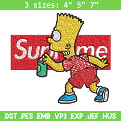 Supreme Simpson Embroidery design, Simpson cartoon Embroidery, cartoon design, Embroidery File, Digital download.