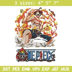 Ace Poster Embroidery Design,One piece Embroidery, Embroidery File, Anime Embroidery, Anime shirt, Digital download