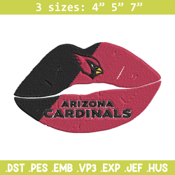 Arizona Cardinals lips embroidery design, Cardinals embroidery, NFL embroidery, sport embroidery, embroidery design.