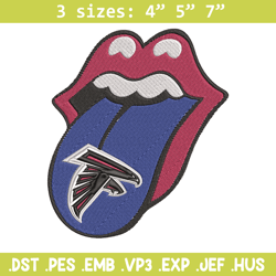 Atlanta Falcons Tongue embroidery design, Falcons embroidery, NFL embroidery, logo sport embroidery, embroidery design.