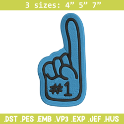 Carolina Panthers Foam Finger embroidery design, Carolina Panthers embroidery, NFL embroidery, logo sport embroidery.