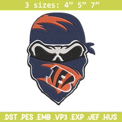 Cincinnati Bengals Skull embroidery design, Bengals embroidery, NFL embroidery, logo sport embroidery, embroidery design