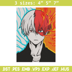 Shouto poster Embroidery Design, Mha Embroidery, Embroidery File, Anime Embroidery, Anime shirt, Digital download.