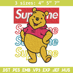 Supreme Winnie The Pooh Embroidery design, Winnie The Pooh Embroidery, cartoon design, Embroidery File, Instant download