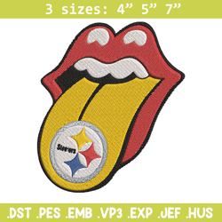 Tongue Pittsburgh Steelers embroidery design, Pittsburgh Steelers embroidery, NFL embroidery, logo sport embroidery.