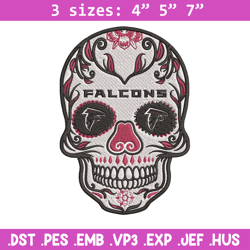 Atlanta Falcons Skull embroidery design, Falcons embroidery, NFL embroidery, logo sport embroidery, embroidery design.