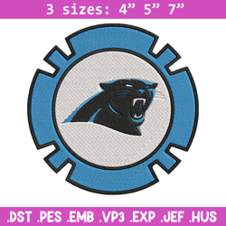 Carolina Panthers Poker Chip Ball embroidery design, Carolina Panthers embroidery, NFL embroidery, logo sport embroidery