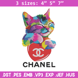 Chanel color cat Embroidery Design, Chanel Embroidery, Embroidery File, Anime Embroidery, Anime shirt, Digital download