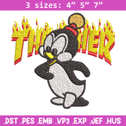 Chilly Willy Thrasher Embroidery design, Chilly Willy Embroidery, cartoon design, Embroidery File, Digital download.