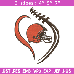 Cleveland Browns Heart embroidery design, Browns embroidery, NFL embroidery, logo sport embroidery, embroidery design. (