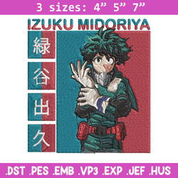 Deku Poster Embroidery Design, Mha Embroidery, Embroidery File, Anime Embroidery,Anime shirt, Digital download
