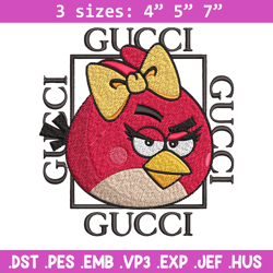 Girl Bird gucci Embroidery design, Angry Birds Embroidery, cartoon design, Embroidery File, logo shirt, Digital download