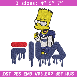 Simpson Fila Embroidery design, Simpson Embroidery, cartoon design, Embroidery File, Fila logo, Instant download.