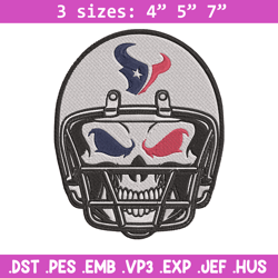 Skull Helmet Houston Texans embroidery design, Texans embroidery, NFL embroidery, sport embroidery, embroidery design.