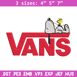 Snoopy Vans Embroidery design, Snoopy Vans Embroidery, cartoon design, Embroidery File, Vans logo, Digital download.