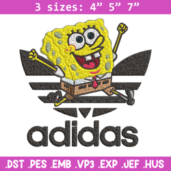 Spongebob adidas Embroidery Design, Adidas Embroidery, Embroidery File, Brand Embroidery, Logo shirt, Digital download