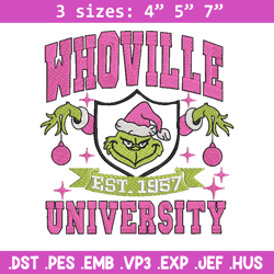Whoville est1957 embroidery design, Grinch embroidery, Chrismas design,Embroidery shirt,Embroidery file,Digital download