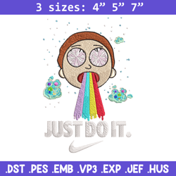 Morty Smith Just Rick It Embroidery design, Cartoon Embroidery, Logo Nike design, Embroidery file, Instant download.