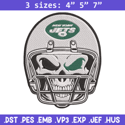 New York Jets Skull Helmet embroidery design, Jets embroidery, NFL embroidery, Logo sport embroidery, embroidery design.