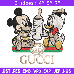 Mickey duck baby Embroidery Design, Gucci Embroidery, Embroidery File, Logo shirt, Sport Embroidery, Digital download.