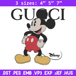 Mickey x gucci Embroidery Design, Mickey Embroidery, Embroidery File, Gucci Embroidery, Anime shirt, Digital download.