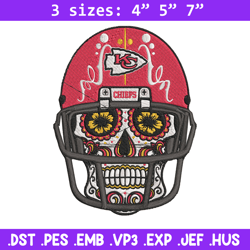 Skull Helmet Kansas City Chiefs embroidery design, Kansas City Chiefs embroidery, NFL embroidery, logo sport embroidery.