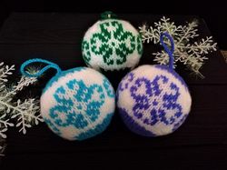 Set of 3 Bead ball toy for Christmas tree , Ball toy for Christmas