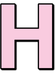 Pink letter H