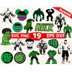 Digital Download, Hulk svg, Hulk png, Hulk clipart, Hulk cricut, Hulk cut, Superhero svg, Superhero png