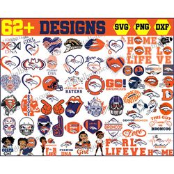 62 Denver Broncos Svg, Nfl Logo svg bundle, Broncos football svg,