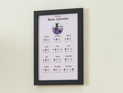 Witch calendar, Moon calendar, Moon calendar 2024, Witch planner, Witchy calendar, Printable calendar