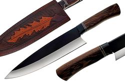 chefs knife, chef knives, chef knife japanese, carbon steel knife, full tang knife, damascus chef knife, gift for him
