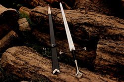 ANDURIL Sword of Strider, Custom Engraved Sword, LOTR Sword, Lord of the Rings King Aragorn Ranger Sword, Strider Knife,