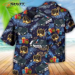 Christmas Police Pattern Merry Christmas Hawaiian Shirt