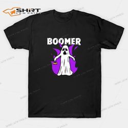 Happy Halloween White Ghost Boomer T-Shirt