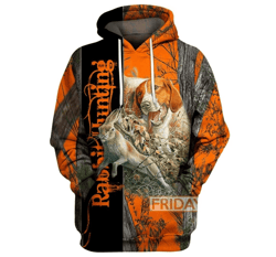 Personalized Hunting Rabbit Hunting Hunting Dog - 3D Printed Pullover Hoodie