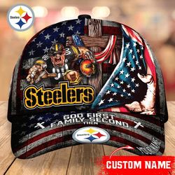 Pittsburgh Steelers Mascot Flag Caps, NFL Pittsburgh Steelers Caps for Fan